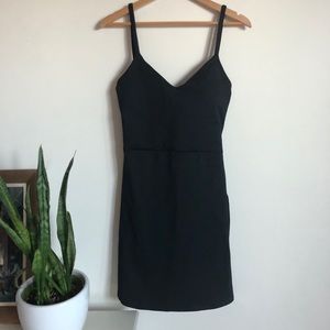 Fabletics black dress moisture wicking cross back